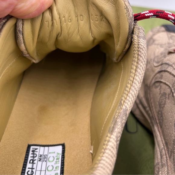 Men’s Gucci GG logo print run sneakers size handmade in Italy - Picture 8 of 8